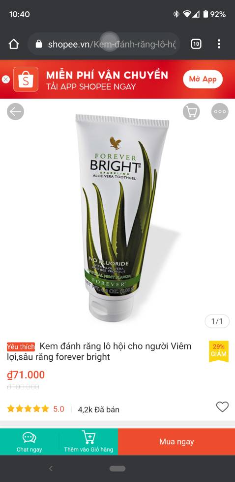 Mua xong search mới thấy bên *** rẻ hơn rất nhiều (71k/tuýp). Sẽ không mua ở đây nữa, quá đắt. Thấy có ghi Ở đâu rẻ hơn hoàn tiền. Mình muốn hoàn tiền thì sao hả shop? Mua xong search mới thấy bên *** rẻ hơn rất nhiều (71k/tuýp). Sẽ không mua ở đây nữa, quá đắt. Thấy có ghi Ở đâu rẻ hơn hoàn tiền. Mình muốn hoàn tiền thì sao hả shop?