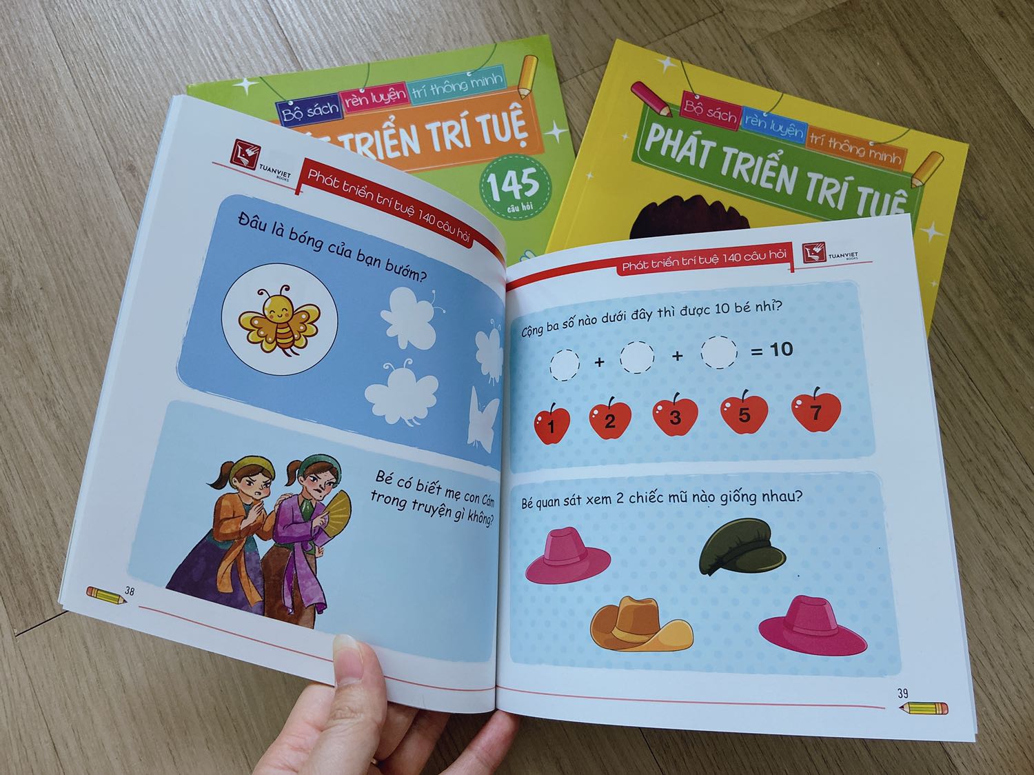 Sách in sắc nét, nhiều câu hỏi thú vị. Con mình rất hợp tác khi dc mẹ đọc và hỏi nội dung có trong sách.