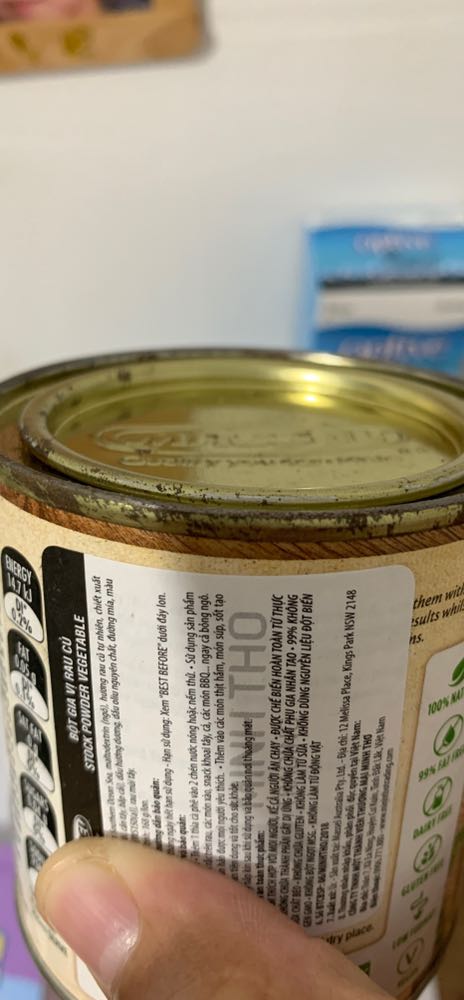 Hàng chuẩn. Ok
Hộp hạt nêm tặng kèm theo bị gỉ set nhìn rất ghê. Thà khỏi tặng kèm. Hàng chuẩn. Ok
Hộp hạt nêm tặng kèm theo bị gỉ set nhìn rất ghê. Thà khỏi tặng kèm.