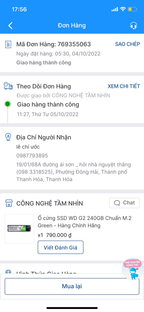 Đặt ssd m2 đi giao ssd 2.5 đề nghị đổi trả
Trong đơn với bảo hành vẫn ghi m2 được Đặt ssd m2 đi giao ssd 2.5 đề nghị đổi trả
Trong đơn với bảo hành vẫn ghi m2 được