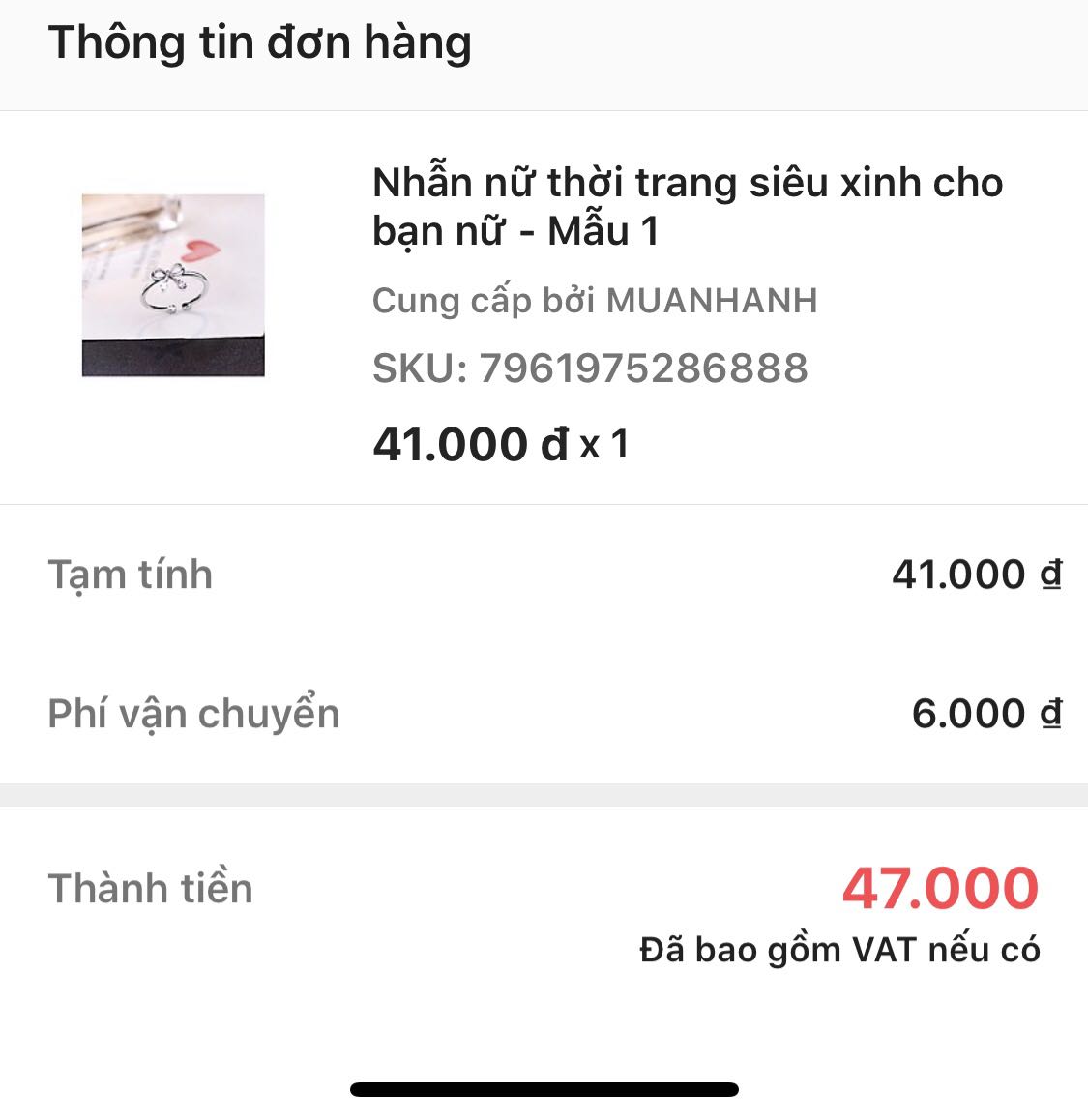 Mình mua mẫu 1 thế nhưng lại nhận được 1 mẫu hàng khác hoàn toàn