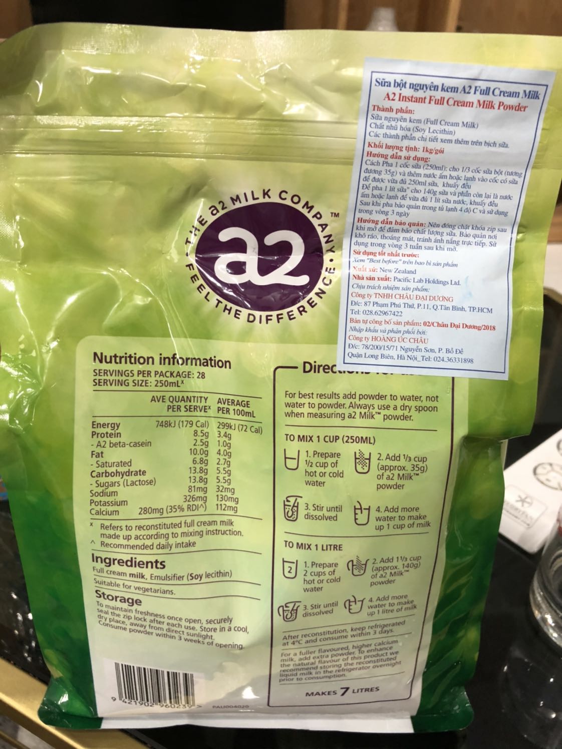 Tiki giao hàng nhanh, ngay & luôn. Siêu tốc. Hàng đóng gói cẩn thận. Bắt đầu thích Tiki rồi đây! Cố gắng giữ uy tín Tiki nhé!
Sữa thơm, béo, thích hợp với người thích sữa tươi lạt, bao bì sản phẩm còn nguyên, zip ổn.