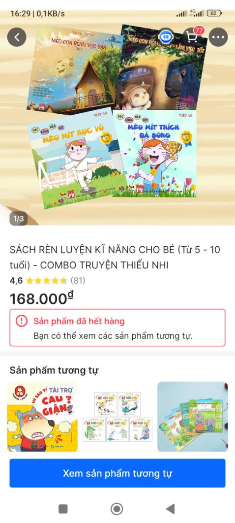 1. Đăng bán sản phẩm này, giáo sản phẩm khác.
2. Bìa đăng "trọn bộ 5 tập" nhưng chỉ giao có 4 tập
3. Giá bán cao hơn giá bìa.