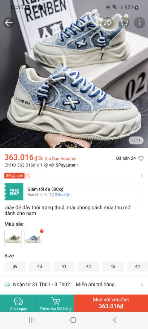 Êm chân và vừa vặn đúng size mình