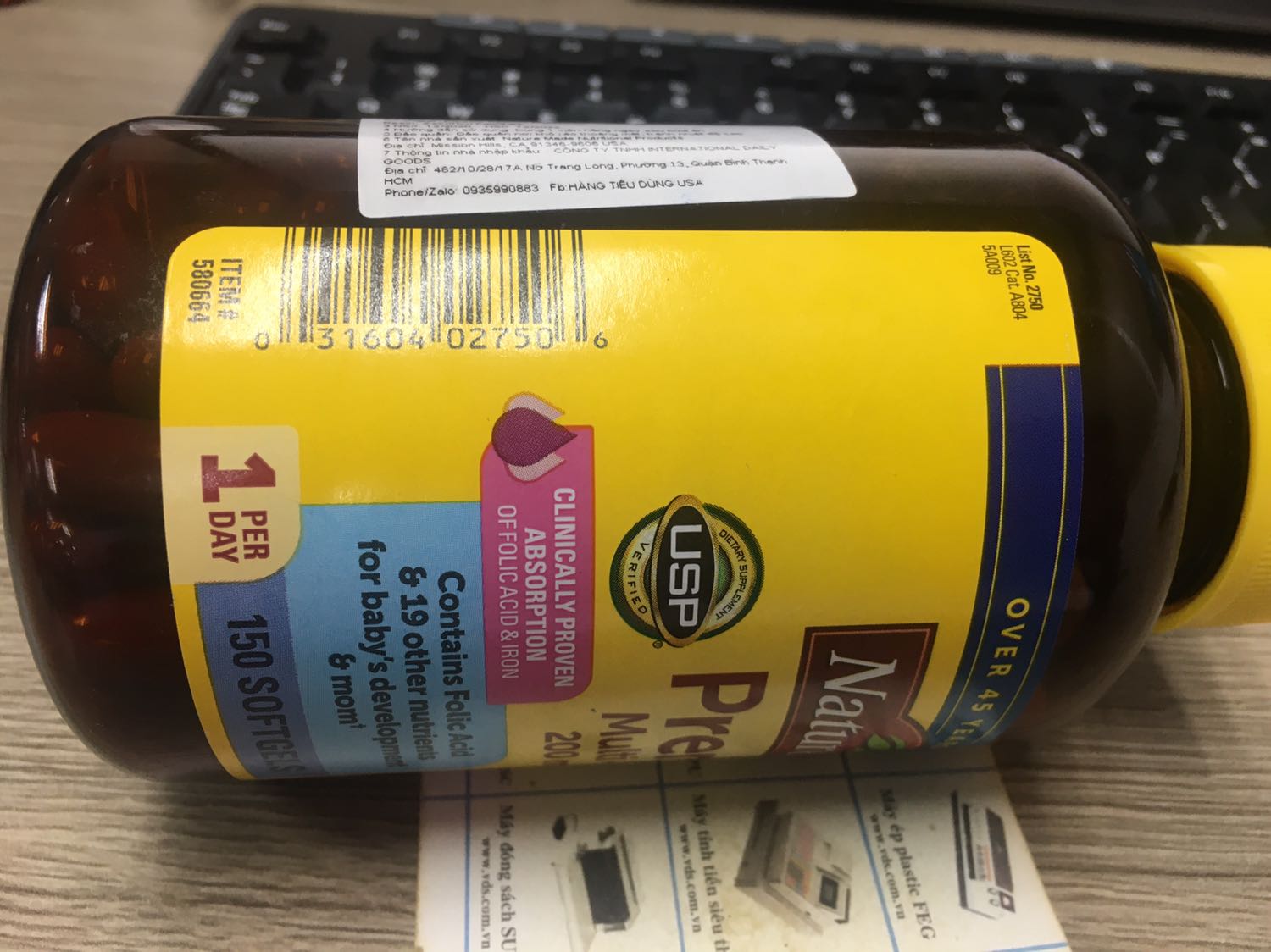 Hình ảnh bao bì mờ, chữ không sắc nét nghi là hàng không chất lượng.