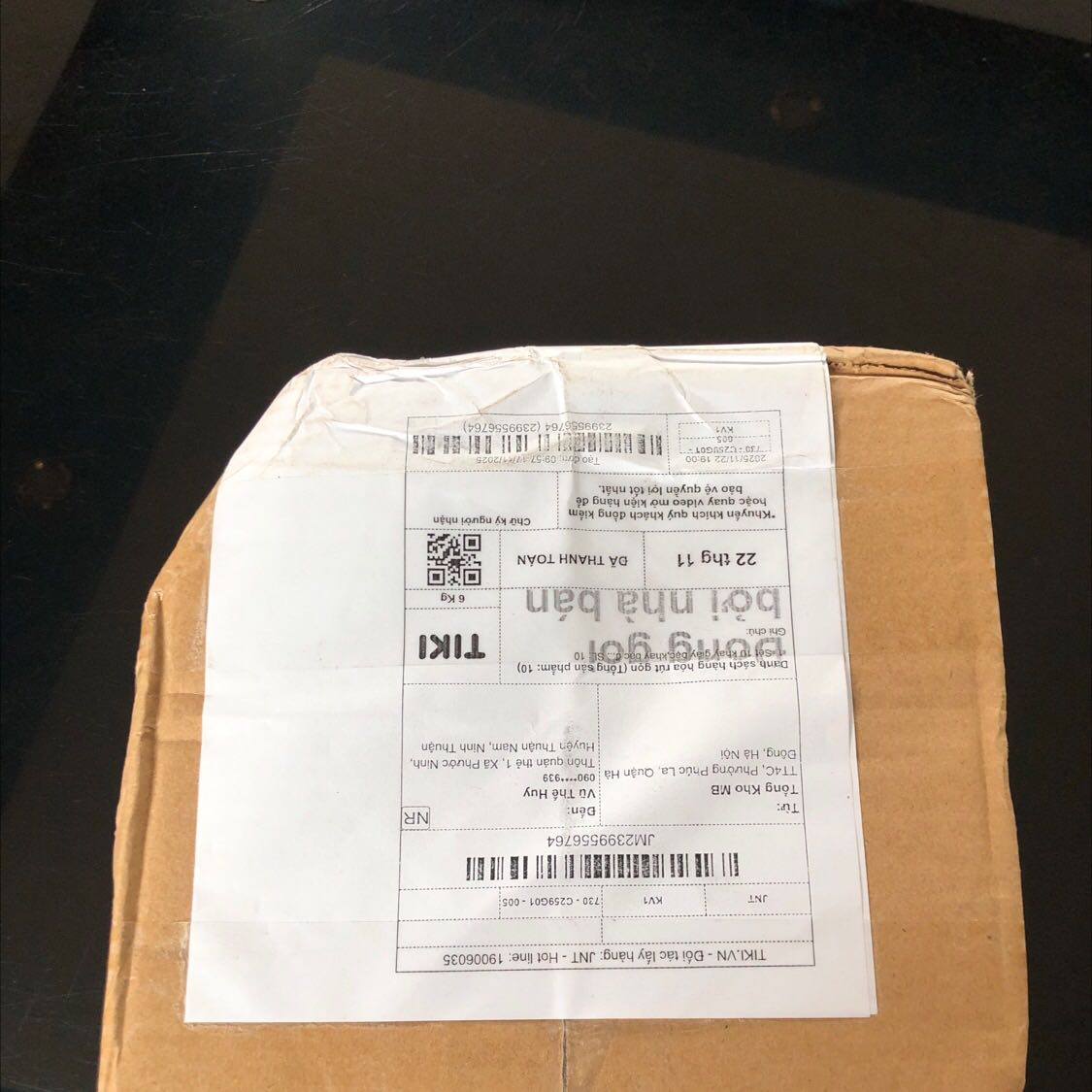 Gửi đổi hàng sai kích thước