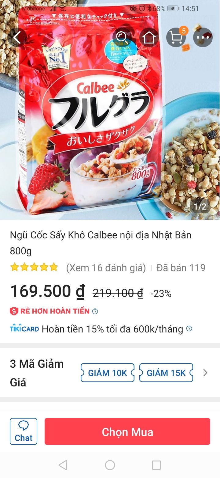 Ngũ cốc hiệu này mình ăn lần đầu tiên cách đây mấy năm rồi. Ngon mà giá thì hơi mắc ?. Bữa giờ giãn cách đi siêu thị phê quá mua cái này ăn bữa trưa. Đơn giản mà ngon lắm! Kiểu như ăn sữa tươi full toping vậy hihi