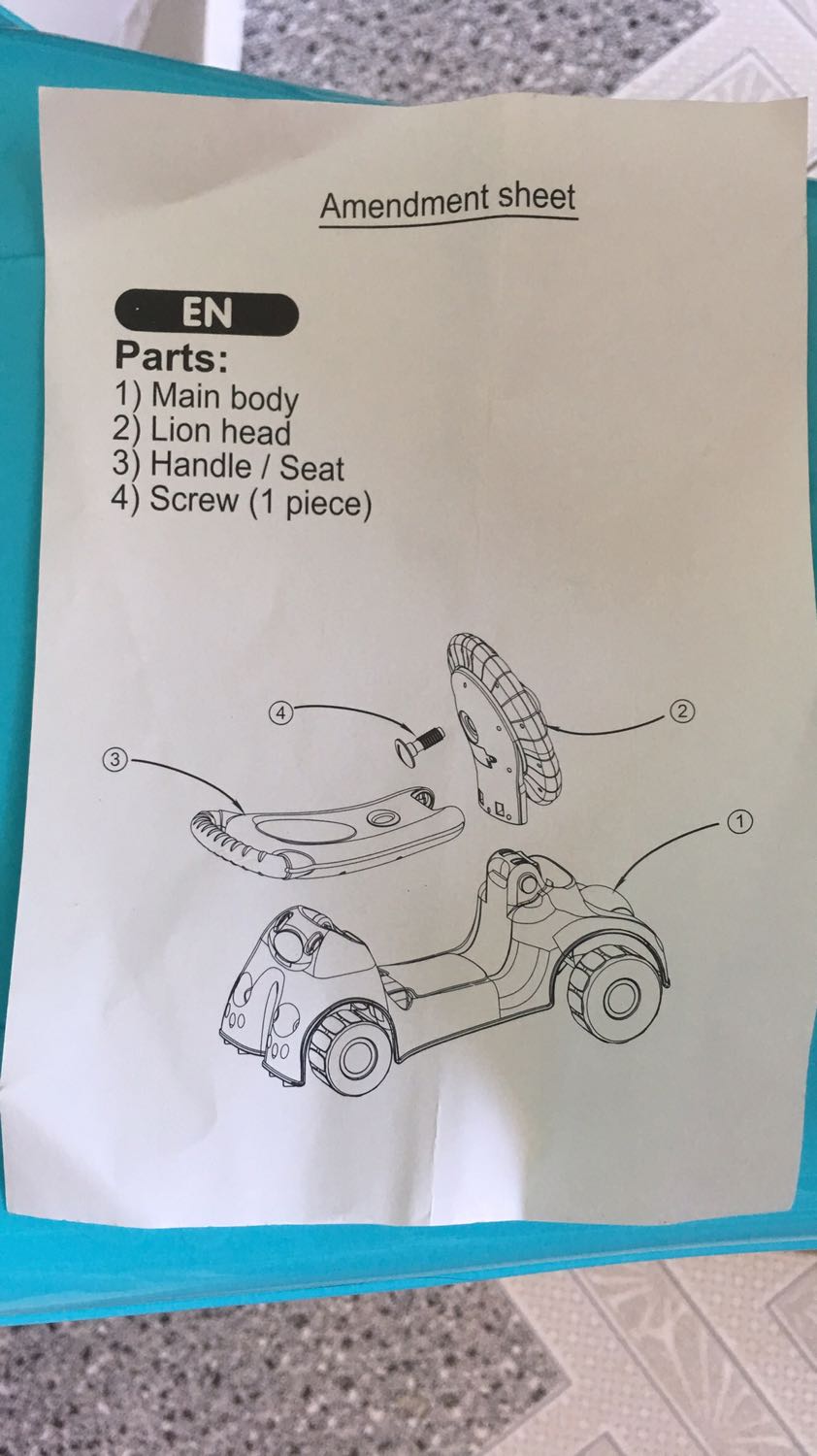 Giao thiếu 1 screw , không thể sử dụng xe khi không có phụ kiện này, 
Đề nghị bên Tiki kiểm tra đổi lại
