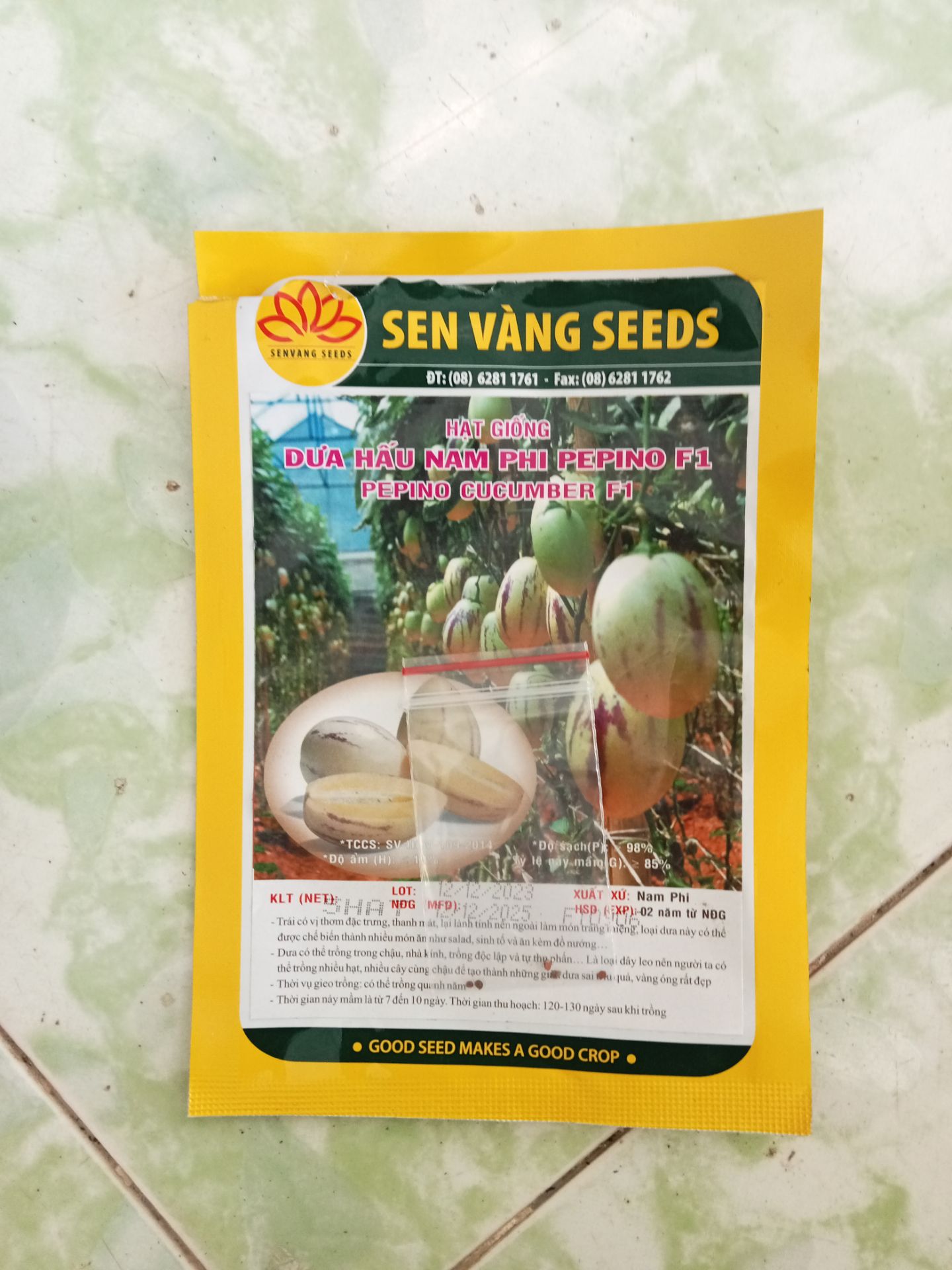 chưa trồng nhưng chỉ có 5 hạt cho một bao bì như thế thì hơi thất vọng