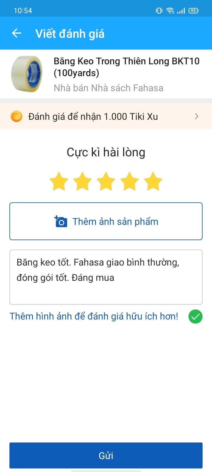 Băng keo tốt. Fahasa giao bình thường, đóng gói tốt. Đáng mua