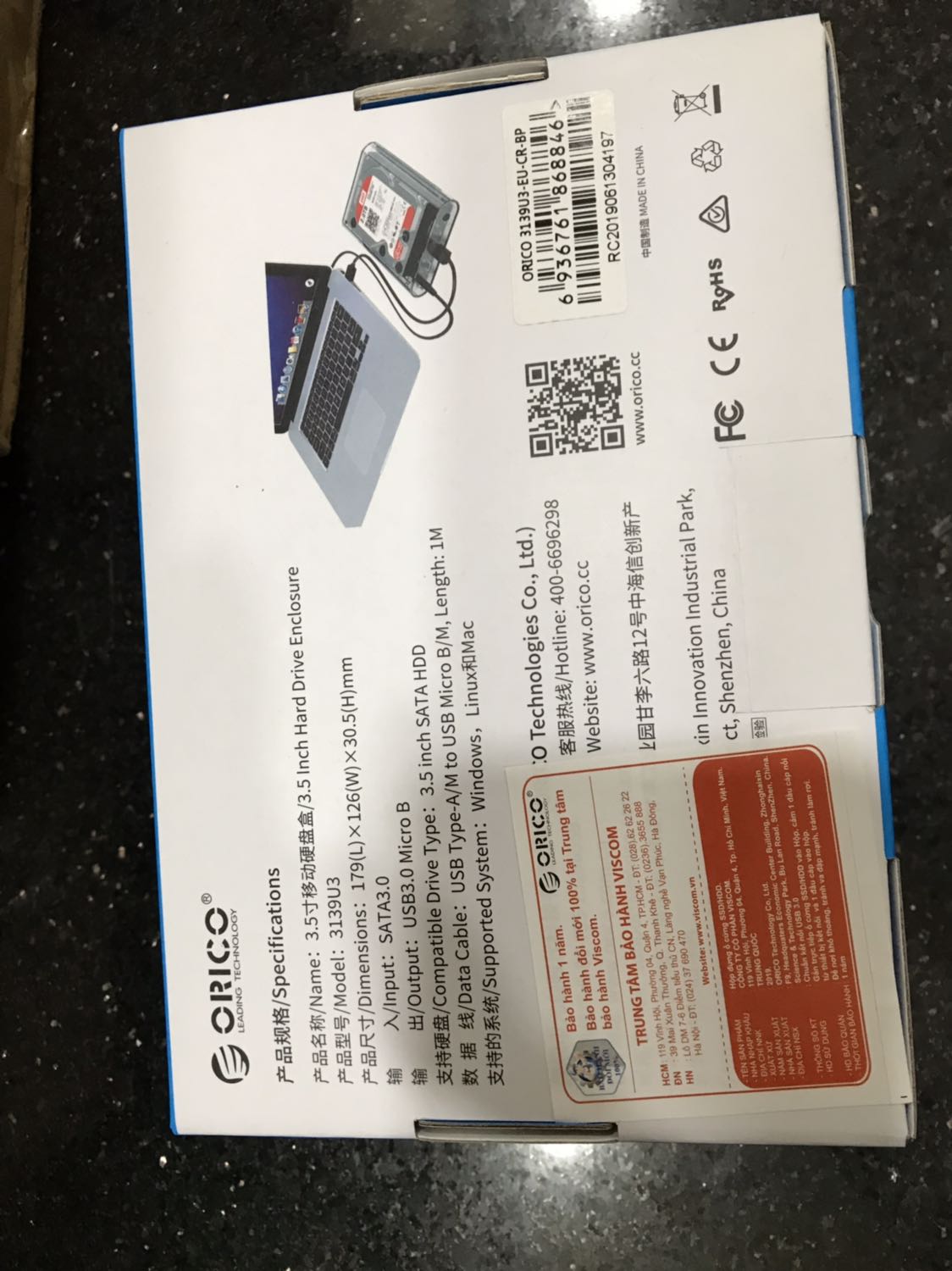 Mua hàng chính hãng của Orico cty được phân phối chính thức nên yên tâm
Các bạn cứ nhìn cái tem là biết 
Chất lượng thì cứ dùng mới biết được, bảo hành 1 năm lận mà