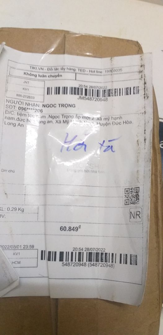 shop lữa đảo à tôi đặt mua bộ giá đở và lã chắn máy cắt  mài tay .sao lại giao cho tôi lưỡi cắt gỗ rẻ tiền