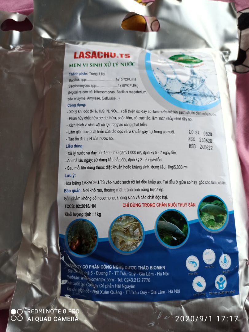 vừa nhận sp chưa biết có tốt hay không? đã mua và đang sử dụng sp lasachu.ts nhưng sp này còn thiếu thông tin như dùng trong thủy sản nuôi tôm thì thời gian sử dụng vào giờ nào trong ngày, điều kiện thời tiết nào để sử dụng nắng mưa v.v...