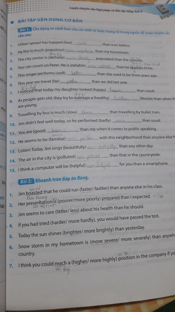 vừa cơ bản vừa nâng cao 
cải thiện dc trình độ . rất ưng q này . phù hợp nhất để ôn luyện ngữ pháp lớp 9 
mn yên tâm là có giải siêu chi tiết