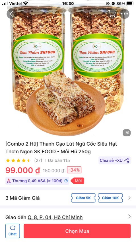 Mình đặt combo 2 hũ như hình trên trang Tiki, thấy trong hình có chà bông. Thế nhưng lại nhận được 2 hũ không hề có chà bông(? ) Không hiểu sao luôn! Không biết người mua nhầm hay người bán nhầm?