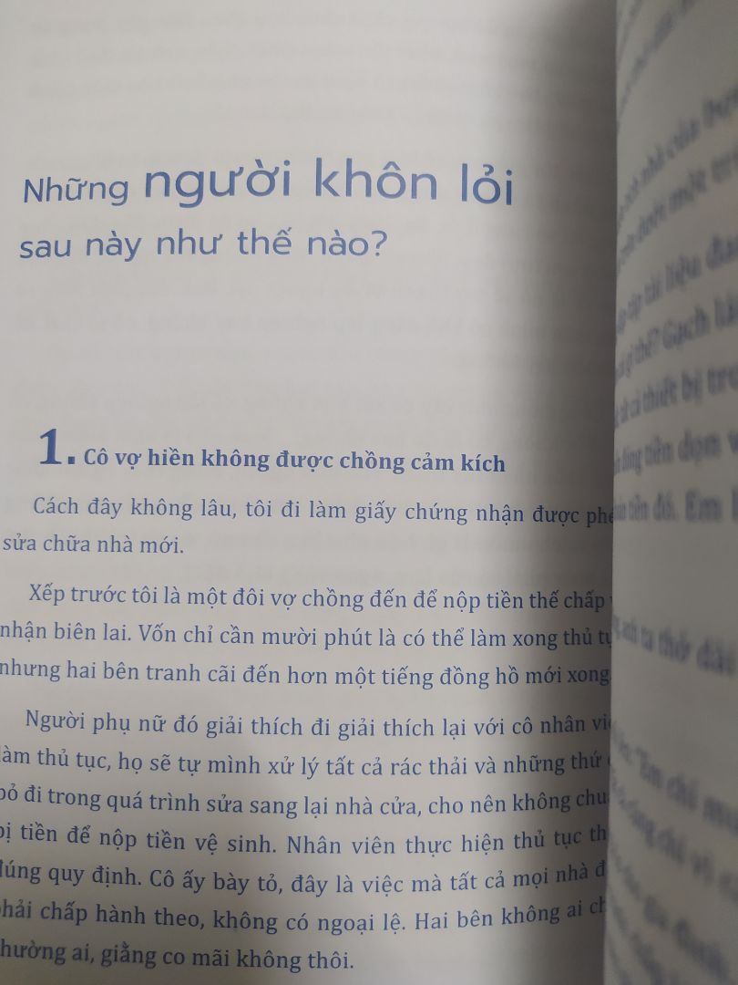 Gần mục đầu còn có những lời nhắn gửi đặc biệt. Nội dung được trình bày cũng rất rõ ràng, mạch lạc, vì thế rất dễ để người đọc hiểu được ý mà tác giả muốn nhắn gửi qua từng đoạn, từng câu chuyện.