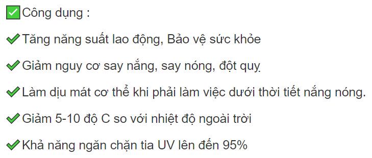 Rất hài lòng về sản phẩm. Cảm ơn shop!
_______ÁO KHOÁC QUẠT GIÓ_____
Áo làm mát dành cho công nhân lao động, bảo vệ sức khỏe, giảm nguy cơ say nắng, đột quỵ
Món quà ý nghĩa dành cho người thân, bố mẹ của bạn khi làm việc ngoài trời nắng nóng.
***–***
Website: coolingth.com