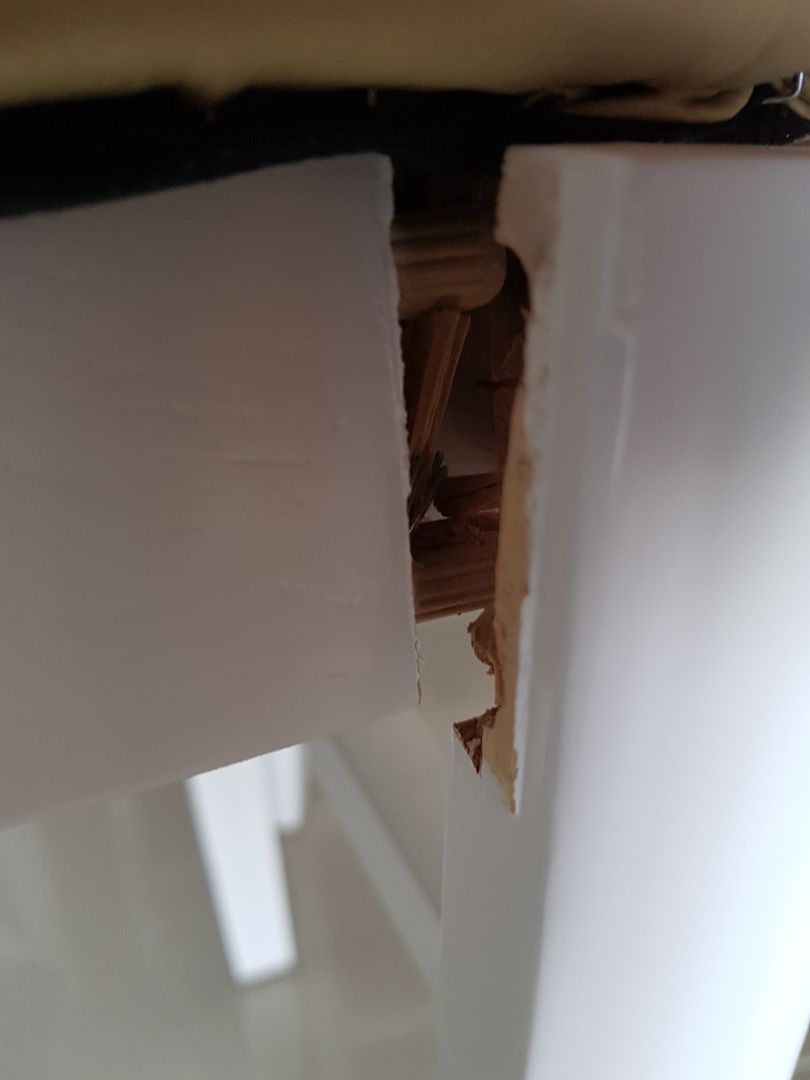 One of chair leg is broken. Request to change 1 of the chair