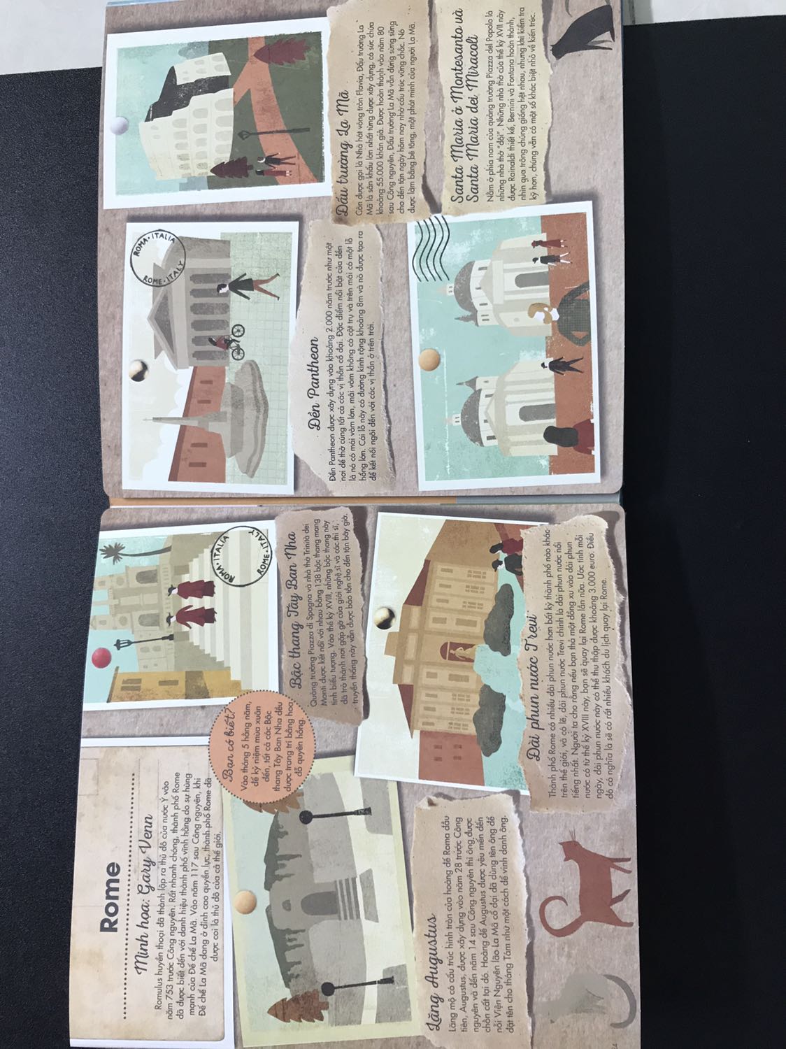 Sách gồm các trang đôi gập lại. Minh hoạ đẹp tuyệt vời. Nhưng đáng tiếc là cả 3 cuốn mình mua (cho mình và cho bạn) bị móp bìa ở cùng một vị trí. Có vẻ cả lô hàng bị sao đó trong khâu vận chuyển. Một lỗi nhỏ như vậy thì không đổi trả làm gì nhưng bớt vui. Tiki nên kiểm tra lại.