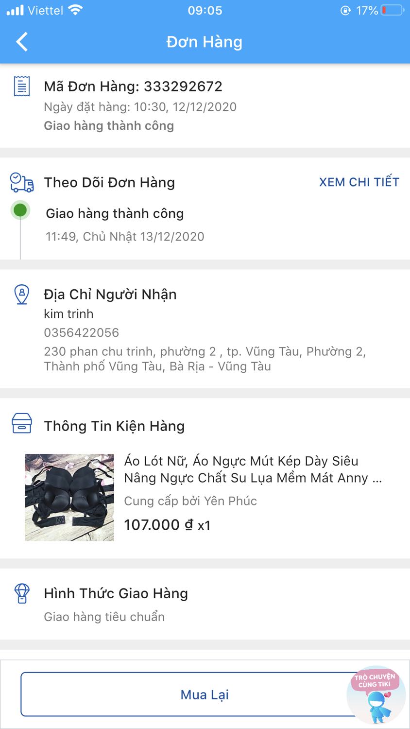 Mình đặt size 34 sao lại giao size 38