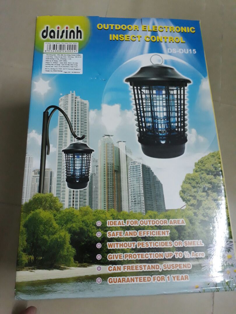 Đã nhận và xài thử, đèn nhìn sang, bắt đc nhiều muỗi, bảo hành 1 năm lận. Tiki giao hàng nhanh, đóng gói cẩn thận.