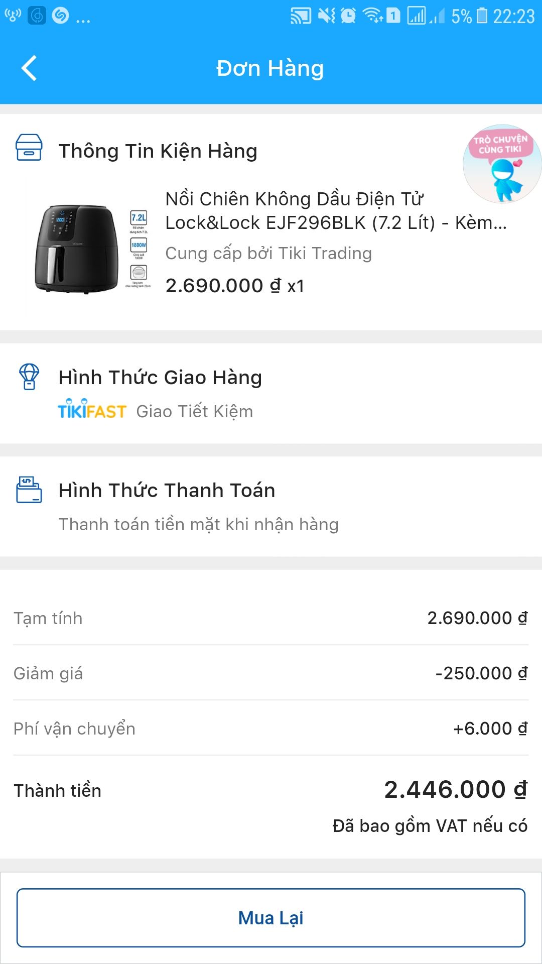 Mua được cái nồi chiên tuyệt cú mèo luôn, nồi siêu to khổng lồ 7.2 lít, nhận hàng thấy bên ngoài còn khủng hơn
Tiki đóng gói rất chu đáo, một màng bọc bên ngoài, một thùng giấy đến thùng sản phẩm rồi đến xốp mới tới sản phẩm
Sản phẩm gia công sắc sảo, nhựa tốt không mùi thiết kế đẹp, nấu nhanh
Giao hàng siêu nhanh, giá siêu mềm 2.4tr hơn chút, còn được tặng kèm sản phẩm Khay nướng bánh + hộp đựng cơm
Quá hài lòng luôn, cảm ơn Tiki nhìu nhìu nhen
Chờ sale sẽ mua thêm 1 cái nữa 😍😍😍😍