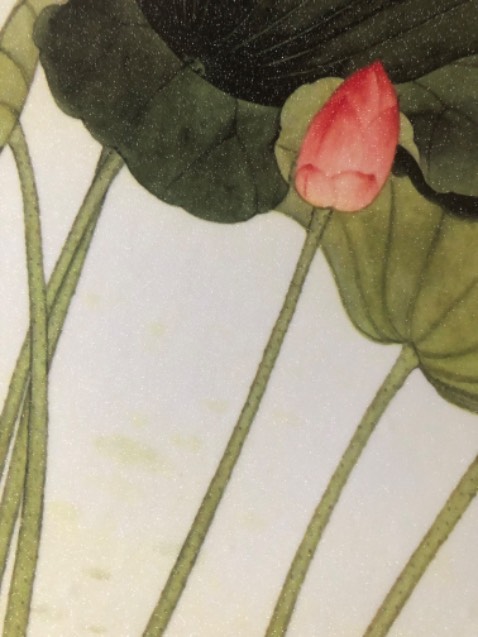 Tranh đẹp lắm, trên giấy có kim tuyến nhìn lấp lánh , ở ngoài đẹp hơn trong hình nha!!!