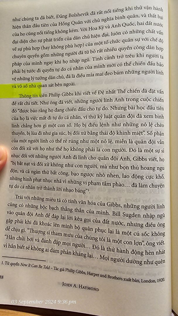 Một chủ đề hẹp về người lính. Rất nhiều câu chuyện thật và điểm giống nhau giữa những người lính ở các phe phái và quốc gia khác nhau nhưng rất giống nhau. Có những sự thật khủng khiếp mà nếu bên ngoài nhìn vào không thể hiểu nổi như việc sống chết, giết người, nhân đạo . . . Một quyển sách hay