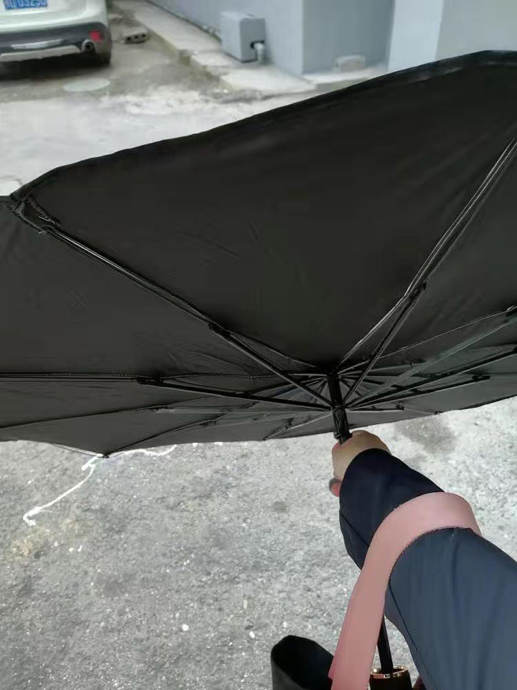 Đóng mở dễ dàng, chất dày dặn che nắng tốt. Dùng xong cất đi khá tiện, bao da xịn. Nói chung rất tiện và hiệu quả