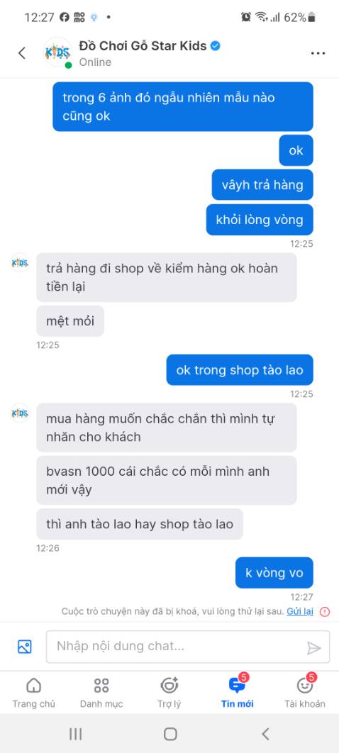 xem lại nhân viên tư vấn. up thì 6 mẫu. mẫu mã k cho ngta lựa, k có 1 từ ngẫu nhiên trong hình ảnh, giao tới thì bảo ngẫu nhiên