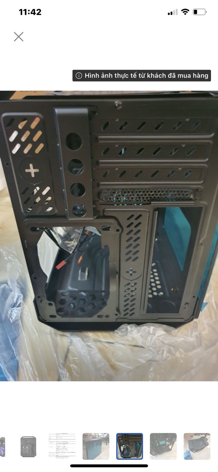 Case đẹp đóng gói chắc chắn, đáng mua cho ai thích nhỏ gọn, 3 mặt cường lực  nặng lắm luôn, ráp đủ linh kiện chắc  6-7 ký