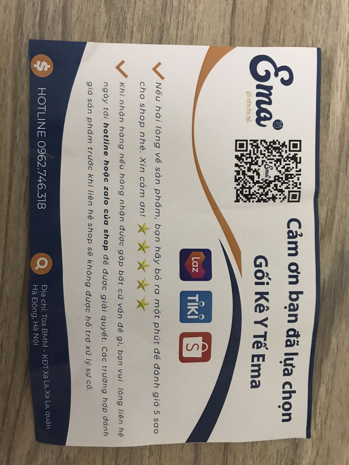 Sản phẩm okie, phù hợp tầm giá. Nhưng mình cảm thấy khá khó chịu khi đọc tờ cảm ơn đi kèm. Đoạn thứ 2 cứ như bạn hăm doạ khách hàng vậy. Đáng lẽ cho thấp sao nhưng sản phẩm okie nên mình nói để các bạn rút kia kinh nghiệm.