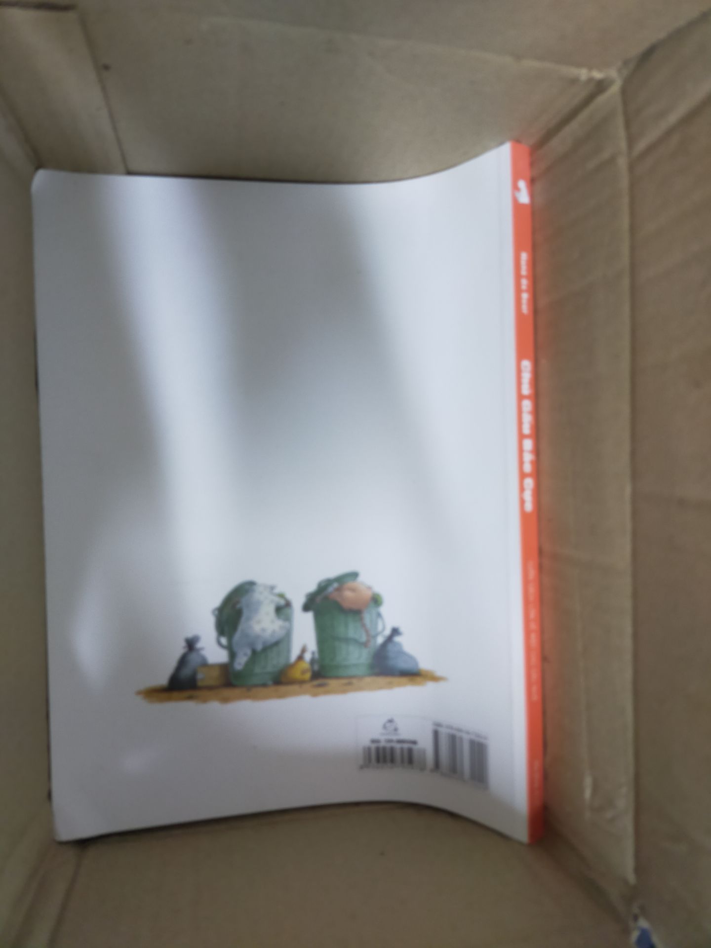 Cuốn sách lớn vậy mà nghĩ sao nhét  hộp như này, mình mở hộp ra mà bực mình luôn. Lần trước mua thì sách lớn để vào hộp lớn cho vừa, lần này thì hơi bị cẩu thả