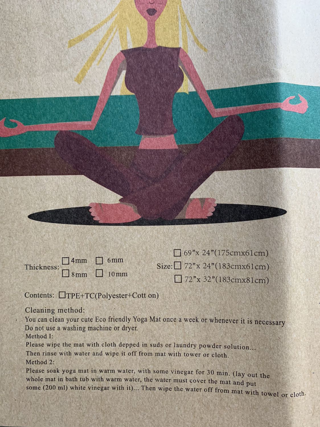 Thảm dày, êm mà rất nhẹ, hầu như ko có mùi. Màu tím nhìn rõ đường với đỡ dễ dính bẩn hơn màu xanh.