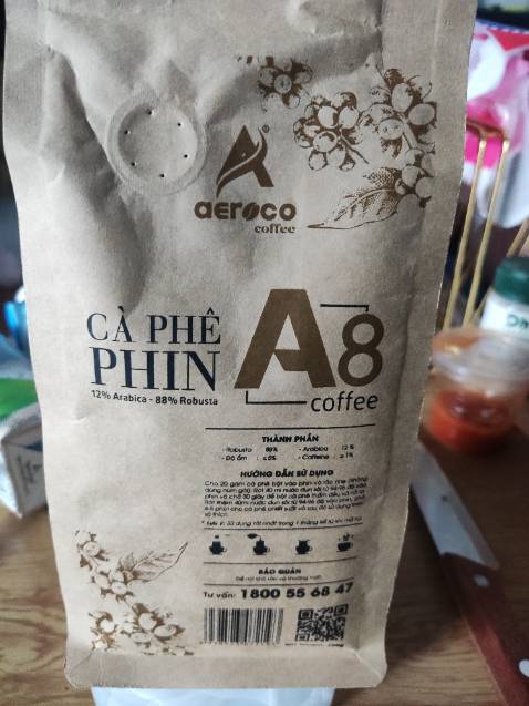 Cà phê AEROCO A8, gói 250g
Shop giao hàng nhanh, chuyên nghiệp. Bao bì rất thân thiện, đẹp mắt. 
Cafe thơm dễ uống. 12% Arabica, 88% Robusta. Hợp với ai thích vị cafe thanh nhẹ.
Giá cả hợp lý, mua dịp Tiki Sale nên giá rất hời. 
Sẽ ủng hộ thêm khi hết cafe.