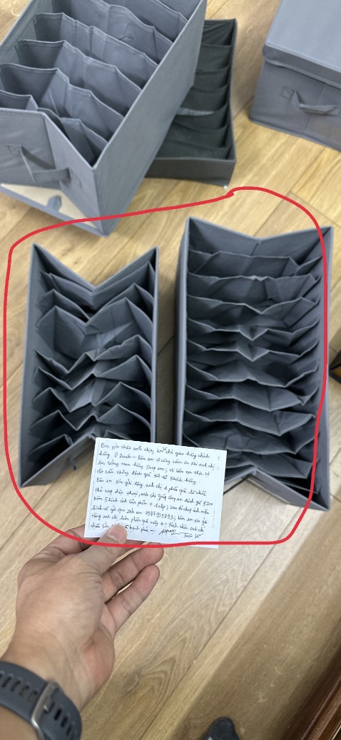 Hộp chia ngăn để quần áo gấp rất tiện dễ tìm đồ Hộp chia ngăn để quần áo gấp rất tiện dễ tìm đồ