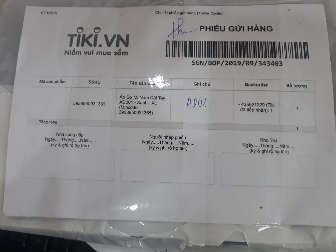 Đặt mua găng tay mà giao nhầm áo sơ mi, k bít lỗi do nhà cung cấp hay do lỗi đóng gói của tiki. Liên hệ cskh bận suốt!