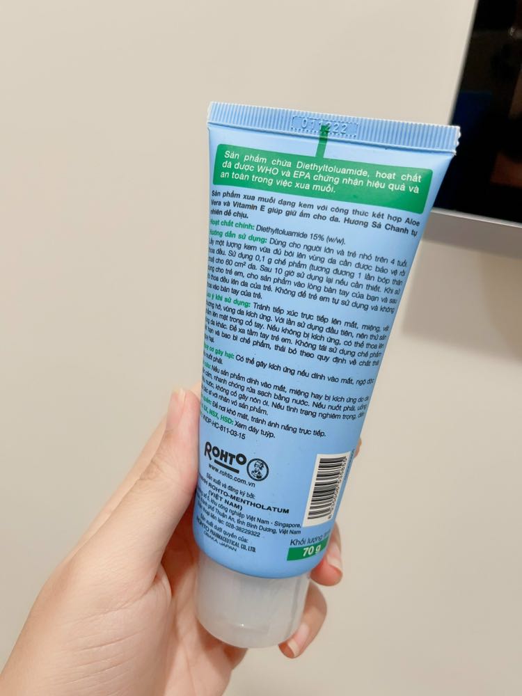 đã nhận hàng, sả chanh này lớn nhỏ nhà mình đều thích, dễ chịu, kem thấm nhanh, chống muỗi cũng phải 10h. Nên mua nên mua