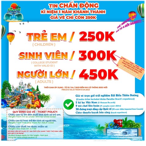 Amazing Sơn Tiên giá rẻ hơn giá quầy vé đến 50k/v NL