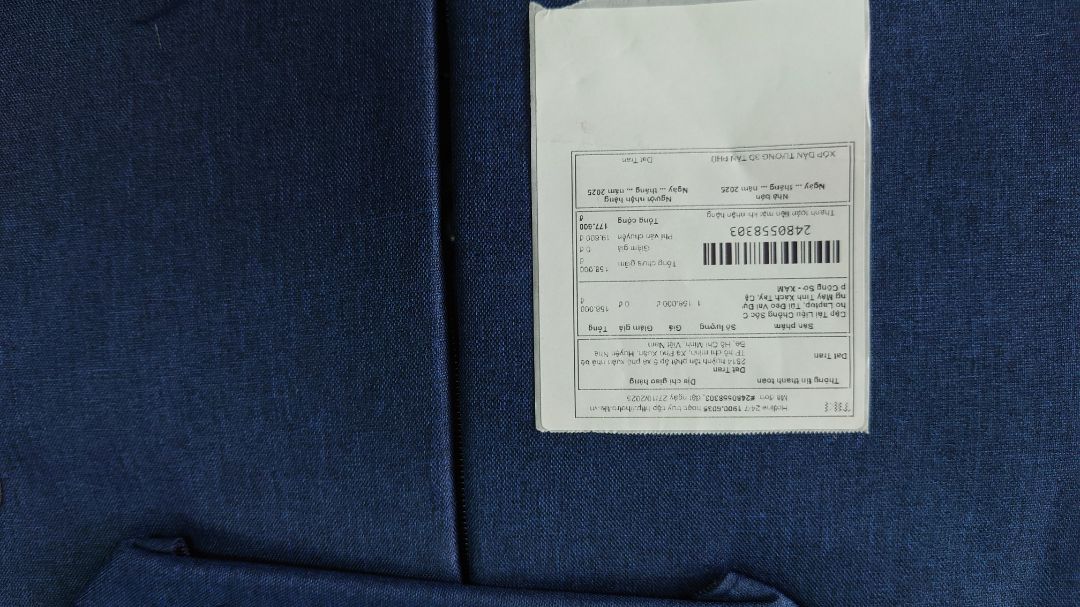 Đặt túi màu xám giáo túi màu xanh