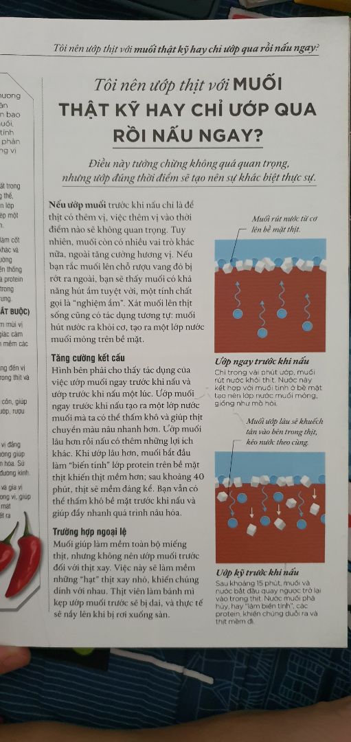 Sách thiết thực và phân tích đầy đủ về thực phẩm chế biến hằng ngày giúp cho người làm món ăn có thể đúc kết nhiều kinh nghiệm nhằm giữ hương vị của nguyên vật liệu mà không phải đoán già đoán non theo kinh nghiệm dân gian như thịt tái, chín, nấu ở bao nhiêu độ thì còn chất dinh dưỡng... rất hữu ích, nên mua. Sách thiết thực và phân tích đầy đủ về thực phẩm chế biến hằng ngày giúp cho người làm món ăn có thể đúc kết nhiều kinh nghiệm nhằm giữ hương vị của nguyên vật liệu mà không phải đoán già đoán non theo kinh nghiệm dân gian như thịt tái, chín, nấu ở bao nhiêu độ thì còn chất dinh dưỡng... rất hữu ích, nên mua.