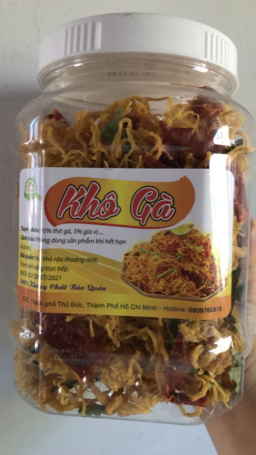 Khô gà thơm, hợp khẩu vị, màu sắc đẹp