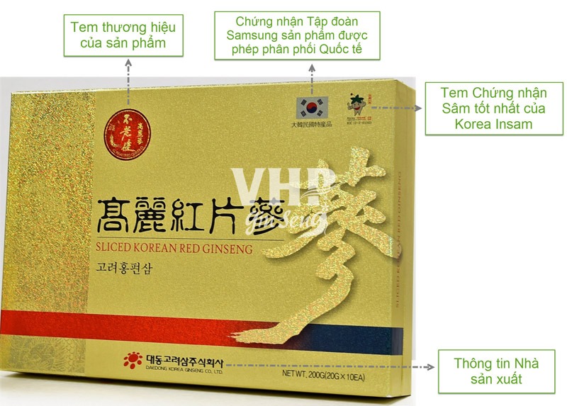 Sâm củ khô Daedong được nhiều người Việt Nam tin dùng vì  Chất lượng tốt giá thành cạnh tranh