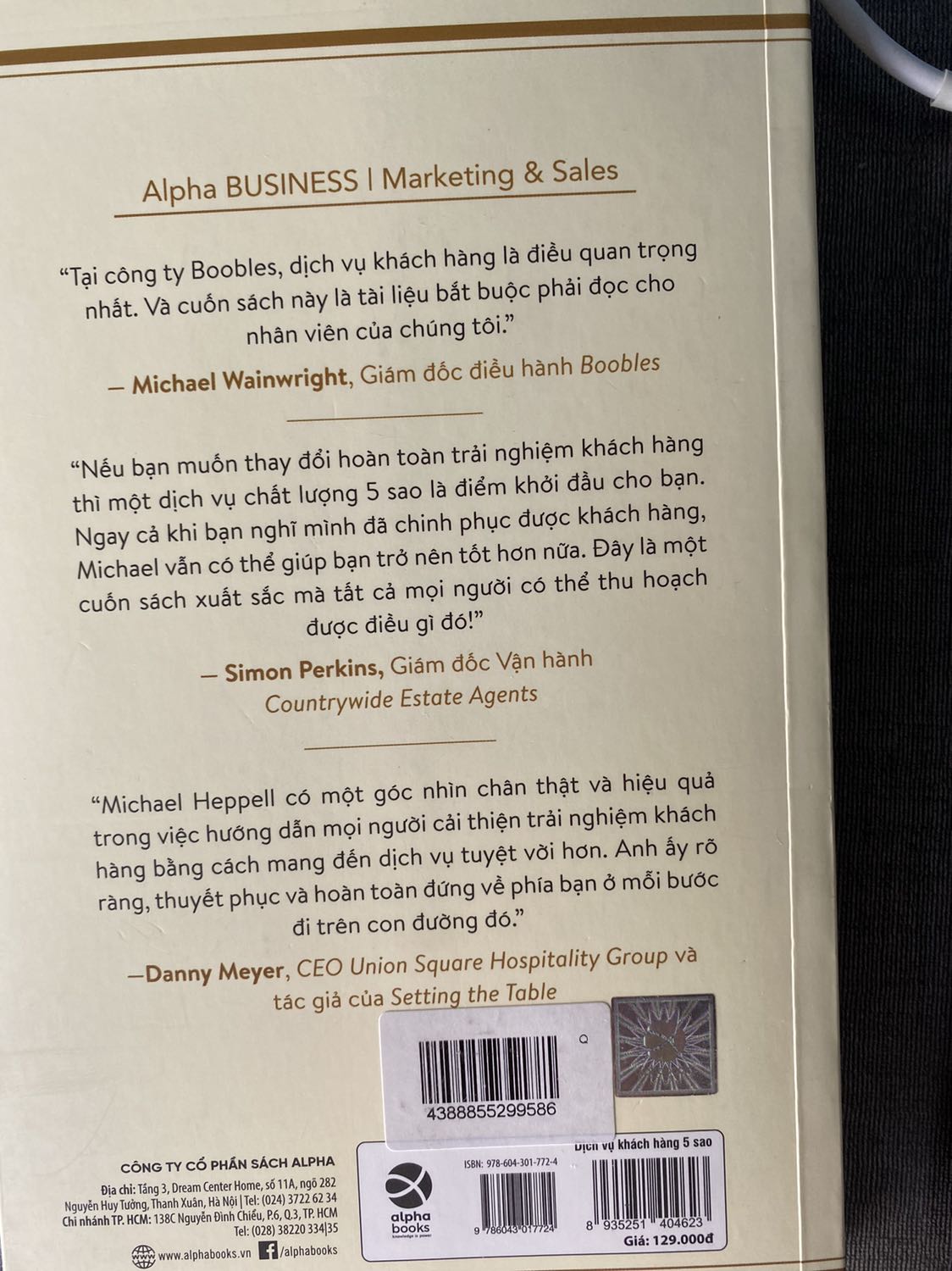 Không chỉ là cuốn sách mà còn là cẩm nang đào tạo cho các nhà lãnh đạo trong ngành dịch vụ