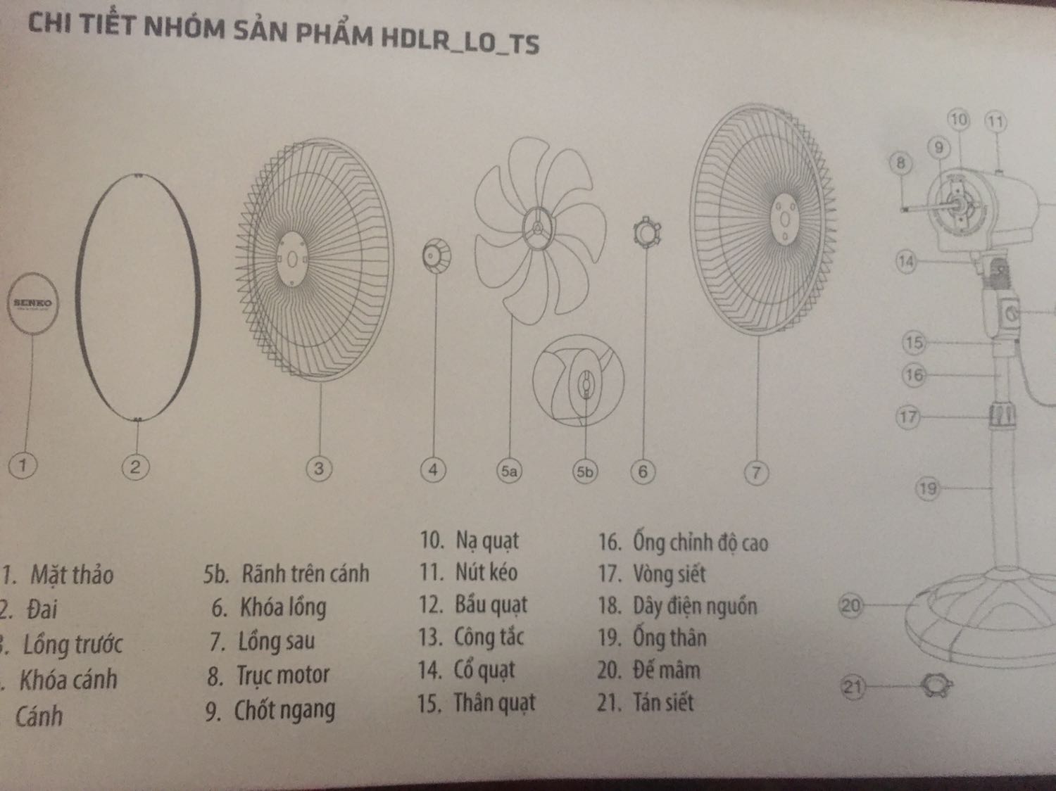 Quạt đứng Senko mẫu này hơi khó lắp xíu. Tất nhiên có phiếu bảo hành và tờ hướng dẫn lắp ráp quạt cũng tương đối dễ hàng. Quạt đỏ 7 cánh như hình nên quạt rất mát 3 tốc độ.