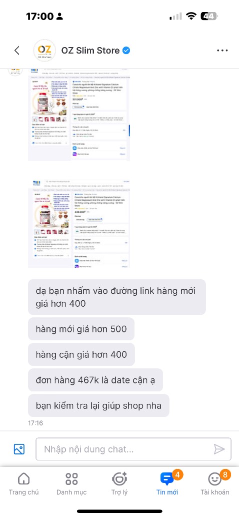 Hàng giao không đúng sản phẩm đã đặt. Sản phẩm đặt mua là ngày mới nhưng lại giao hàng cận date. Khi báo shop thì shop lấy giá hiện tại đang bán và bảo rằng người mua đặt sai để ko phải đổi sp cho khách hàng và không có bất kỳ động thái nào kiểm tra lại đơn hàng để hỗ trợ hướng dẫn đổi trả mặc dù khách hàng đã giải thích rất rõ đơn hàng mình đã đặt là đúng.
Mình đã gửi yêu cầu đổi hàng theo đúng hàng đã đặt thông qua Tiki. May mắn được Tiki hỗ trợ mình đã được hoàn tiền do shop ko có hàng mới để đổi cho khách.
Sẽ ko bao giờ mua hàng của shop này nữa. Khuyến cáo mọi người nên kiểm tra hàng trước khi trả tiền để tránh gặp rắc rối khi phải đổi trả hàng.