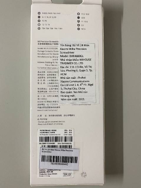Đóng gói đẹp. Thông tin nhà nhập khẩu và sản phẩm rõ ràng. Vít dùng rất tốt, hy vọng sau một thời gian không bị rỉ, sét.