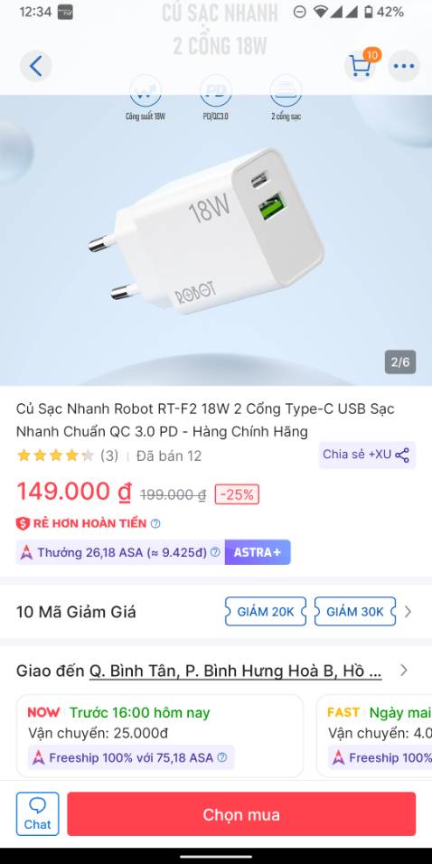 Cục sạc ok, 2 cổng điều sạc nhanh, chưa biết bền hay không
