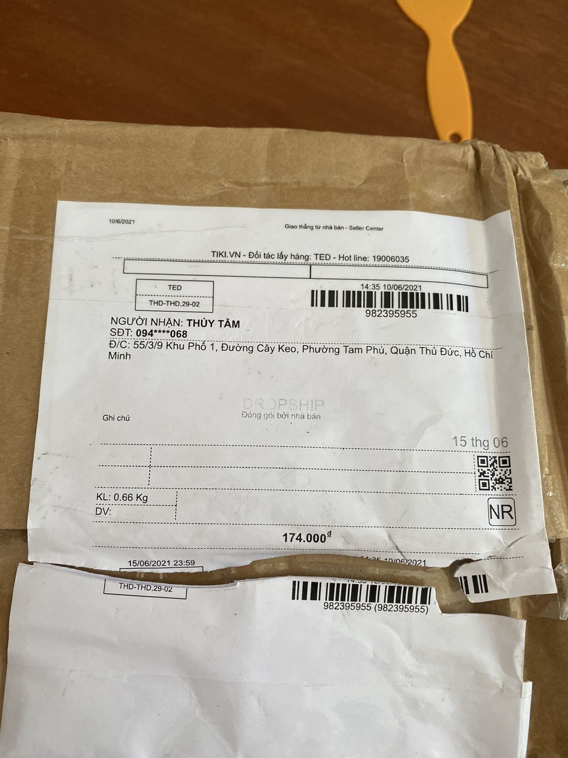 Giao hàng bị bể, có đổi hàng được ko