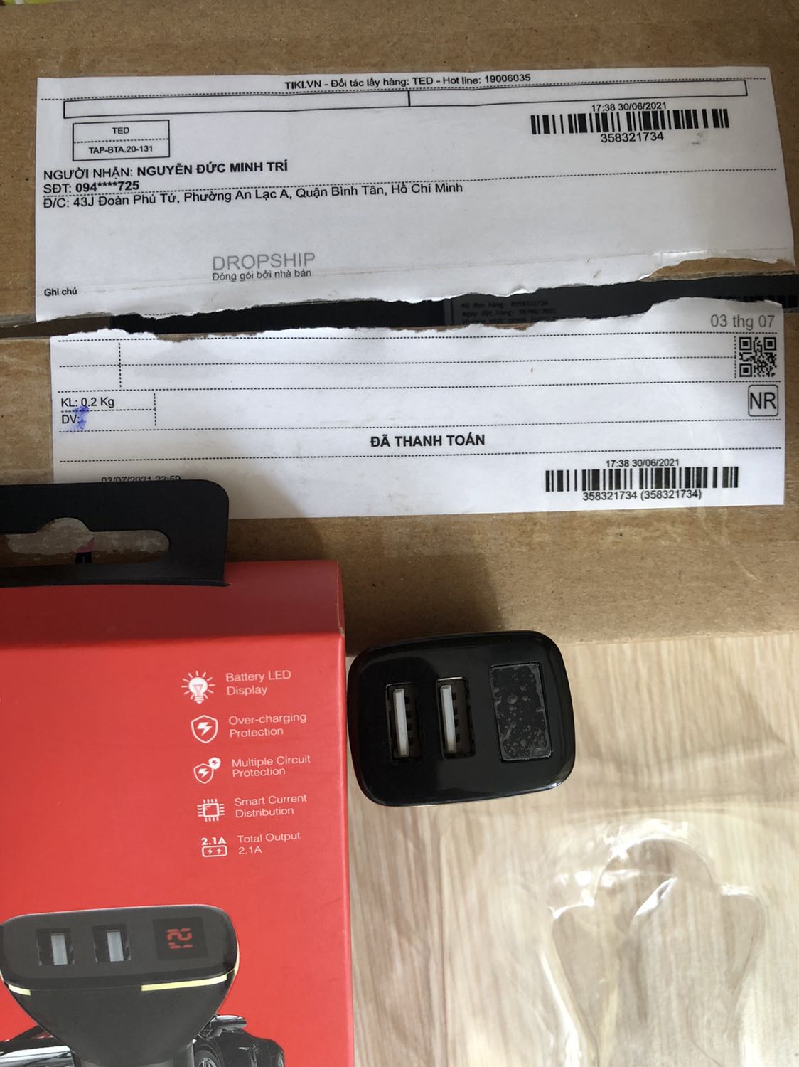 Giao hàng không đúng như hình đăng bán
Cái mình cần là 2 cổng usb và 1 ổ cắm 12V
Xin shop đổi lại cho mình nhé
Cảm ơn nhiều